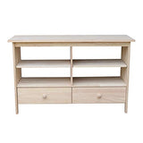 IC International Concepts International Concepts Unfinished Mission, Brown (TV-31) Entertainment/TV Stand IC International Concepts