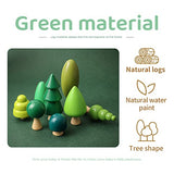 Youuys Wooden Craft Forest Trees Toys, 8 Pcs Finished Scene Mini Tree Kit Craft Set - Cake Topper - for Early Educational Preschool Classroom Project Youuys