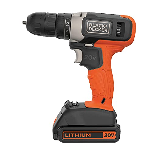 BLACK+DECKER 20V MAX* Cordless Drill, Cordless (BCD702C1) Black+Decker