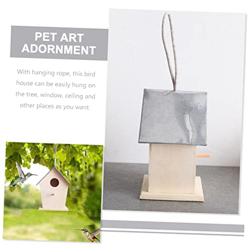 LIOOBO Outdoor Bird House Unfinished Birdhouse Unfinished Bird House Butterflies House Wild Bird House Bird Houses for Outside DIY Painting Bird LIOOBO