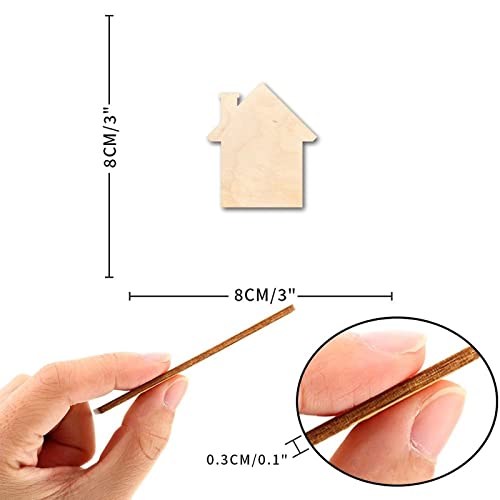 House Wood Craft Unfinished Wooden Cutout Art DIY Wood Signs Inspirational Wall Plaque Rustic Home Wall Hanging Sign Decor for Grandpa Papa Dad Arupkeer