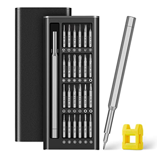 Egmen Precision Screwdriver Set, 26 in 1 Mini Magnetic Small Screwdriver Set Case for PC, Eyeglasses, Computer, Electronic, Watch Repair Kit with - WoodArtSupply