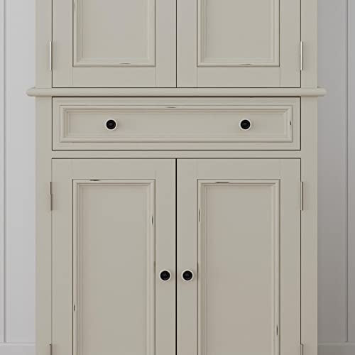 homestyles Dover 71.5 Inches High by 30 Inches Wide with Drawer and Adjustable Shelves White. homestyles