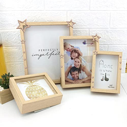 LiQunSweet 100 Pcs Hollow Star Unfinished Blank Wood Cutout Slice Piece Ornaments for Craft Project and Christmas Party Wedding Decoration LiQunSweet