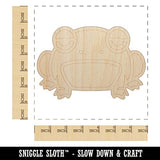 Unamused and Grumpy Frog Unfinished Wood Shape Piece Cutout for DIY Craft Projects - 1/4 Inch Thick - 6.25 Inch Size Sniggle Sloth