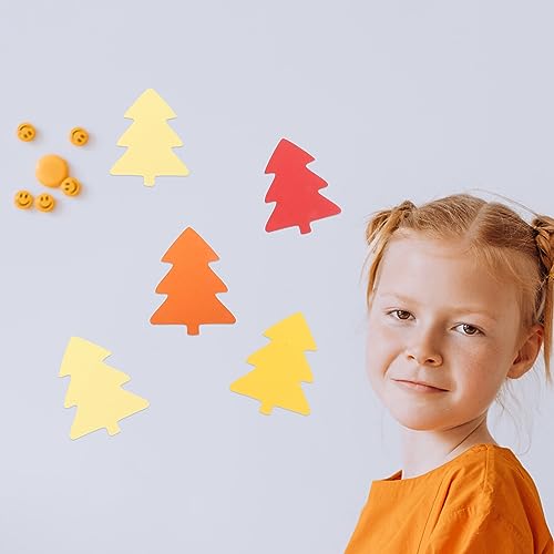 VOSAREA 72pcs Cartoon Tree Shaped Paper Cutouts Paper Cut Delicate Wall Paper Cutouts Decorative Paper Variety Decorations School Wall Decors Hand VOSAREA
