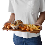 13.8 Inch Solid Wood Serving Platters and Trays of Natural Acacia Wood Log Charcuterie Boards,Cheese Board Linwnil