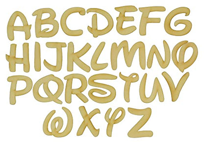 Unfinished Wood Letter Alphabet in The Walt Font, Available in a Variety of Sizes and Thicknesses (3" Tall (1 Full Alphabet), 1/4" Thickness) - WoodArtSupply