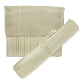 U.S. Art Supply 24-Piece Oil & Acrylic Artist Paint Brush Set with Long Handles, Canvas Brush Organizer Holder Roll-Up - Round, Flat Tips, Use for U.S. Art Supply