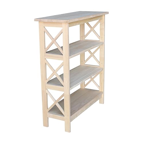 International Concepts 3-Tier X-Sided Bookcase, Unfinished IC International Concepts