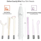 NuDerma Professional Skin Therapy Wand - Portable Skin Therapy Machine with 6 Neon & Argon Wands – Boost Your Skin – Clear Firm & Tighten Pure Daily Care
