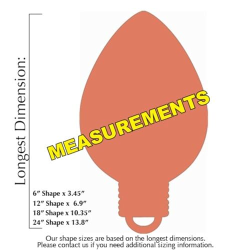 Christmas Light Bulb Unfinished Cutout, Wooden Shape, Paintable DIY Build-A-Cross