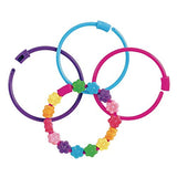 Colorations Pony Bead Bracelets for Kids, Set of 24, 3 Colors, 1/4 Diameter, Snap Closure, Jewelry, Gifts, Arts & Crafts, Wearables, Reusable (Item # - WoodArtSupply