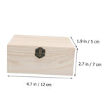 NOLITOY 9 Pcs Treasure Chest Case Unfinished Chest Sundries Storage Tray Wood Trinket Tray Trinket Storage Chest Wood Treasure Chest Wood Case Lock NOLITOY