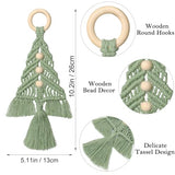 Dremisland Christmas Tree Decoration 3 Set Macrame Christmas Tree Decorative Hanging Ornaments Assembled Macrame Kits Boho Wall Hanging Decor for Dremisland