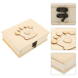 VILLCASE Unfinished Wood Box with Lid, Wood Brooch Jewelry Display Showcase Desktop Badge Earrings Bracelet Holder Necklace Container Rings Organizer VILLCASE