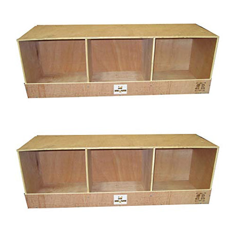 Rugged Ranch TRIPLEX RuggEgg Barn Wooden Chicken Coop Triple Nesting Egg Boxes for 3 Hens or Chickens, Natural Brown (2 Pack) Rugged Ranch Products