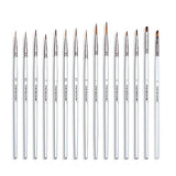 Transon Fine Detail Paint Brush Set 15pcs for Miniature Models Craft Painting Body Painting with Acrylic Gouache Watercolor Tempera and Oil Paint TRANSON
