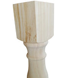 Btibpse 12.5" Traditional Bench Legs Unfinished Coffee Table Legs, TV Bench Leg, Set of 4 Btibpse