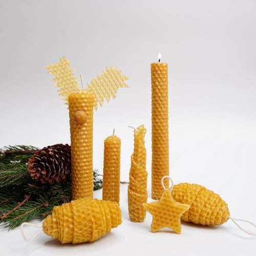 Candleology Beeswax Candle Making Kit - Natural DIY Candle Making Kit for Kids and Adults, Candle Rolling Kit with Beeswax Sheets for Candle