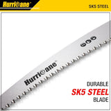 HURRICANE Pruning Saw, 10 Inch, Folding Hand Saw with SK5 Curved Blade, Triple-cut Razor Teeth, Heavy Duty Hand Saw for Tree Wood Cutting, Camping HURRICANE
