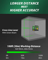 ALEAPOW Self-Leveling Laser Level, 100ft Green Cross Line Laser, Compact and Lightweight, Horizontal&Vertical Line for DIY Application, Rotatable ALEAPOW