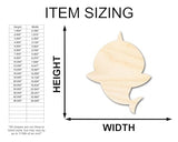 Unfinished Wood Cute Shark Shape - Craft - up to 36" 42" / 3/4" 24 Hour Crafts