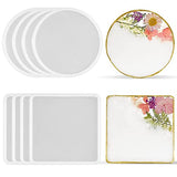 ResinWorld 3 Tier Resin Mold, Cake Stand Molds for Resin + 8 Pack Thick 4 inches Resin Coaster Molds Set ResinWorld