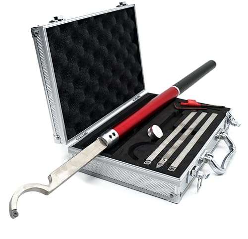 LLDSIMEX Carbide Tipped Wood Turning Tools Set, Carbide Lathe Tools for Woodturning, Lathe Rougher Finisher Swan Neck Hollowing Tools with Extendable LLDSIMEX
