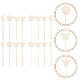 Toyvian 16pcs Handmade Wand Princess Birthday Party Supplies Princess Wand Unfinished Blank Princess Fairy Wands Kit Kids Diy Toy Fairy Sticks Fairy Toyvian