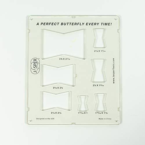 Jasper 100 | 7 in 1 Butterfly Key Inlay Router Jig Woodworking Template | Decorative Bow Tie Stencils Wood Carving Tool | Rout Both Inlay Keys & Jasper Tools