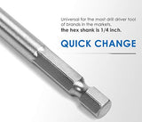 Luckyway 6-Piece 3/8 Inch to 1 Inch Spade Drill Bits Set for Wood, Plastic, Aluminum Hole Cutting Luckyway