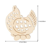 Abaodam 20pcs Rabbit DIY Wooden Easter Egg Cutouts Wood Easter Decor Easter Crafts for Kids Easter Crafts for Adults Chicken Ornament Chick Tree Abaodam