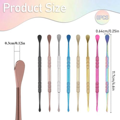 8 Pcs Wax Tool Wax Carving Tool 4.6 Inch Wax Carving Engraving Spoon Set Double-Headed Stainless Steel Tool Kit Wax Molding Sculpting for Wax Making