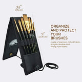 MyArtscape Pocket Paint Brush Set - 7 Artists' Paintbrushes for Watercolor, Acrylic and Oil Painting - Set 1 - Quality Art Supplies MyArtscape