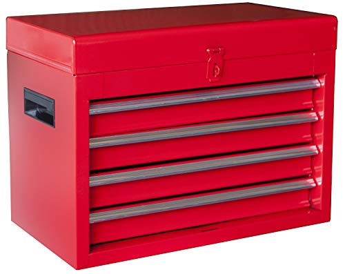 Torin Rolling Garage Workshop Organizer Detachable 4 Drawer Tool Chest with Large Storage Cabinet and Adjustable Shelf, 11" 20.3" 40.4", Red Torin