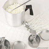 EricX Light Candle Making Kit, 60pcs Candle Wicks, 60pcs Candle Wicks Sticker, 16oz Soy Wax, 1pc Candle Wax Pouring Pot, 2pcs 3-Hole Wicks Centering EricX Light