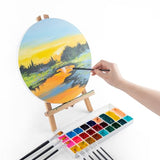 Transon Synthetic Filbert Paint Brush Set 10pcs for Acrylic Watercolor Gouache Art Painting and Body Craft Painting TRANSON