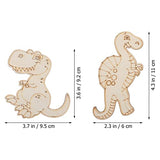 Totority 20pcs Dinosaur Wooden Cutouts for Crafts DIY Wood Cutout Unfinished Painting Wooden Pieces Slices DIY Arts Crafts Supplies Totority