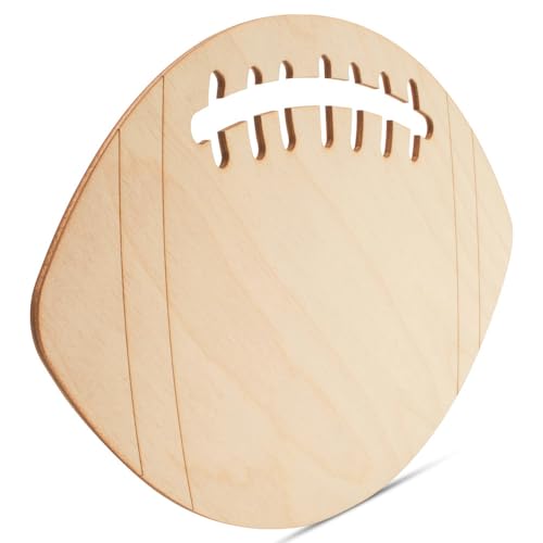 Wooden Football Cutouts 13-inch, Pack of 2 Unfinished Football Signs for Crafts, Lockers, & Football Party Décor, by Woodpeckers Woodpeckers