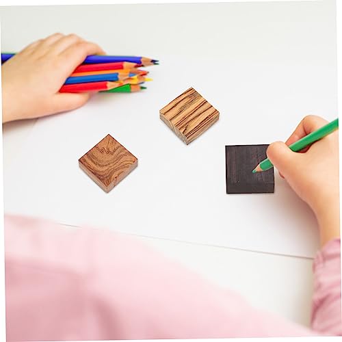 CORHAD 24pcs Ring Wood Stabilized Wood Ring Blanks Wood Blanks for Crafts Ring Making Supplies Wooden Craft Cubes Ring Making Materials Natural CORHAD