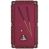 Fat Cat by GLD PRODUCTS Reno 7.5â€™ Pool Table with Dark Cherry Finish and Wine Colored Cloth, Accuslate Billiard Surface for Consistent Straight Fat Cat by GLD Products