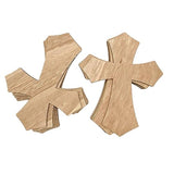12 Inch 12 Pack Wood Cross Unfinished Wooden Crosses for Crafts Blank Wood Cross for Wall Decor DIY Project Cregugua