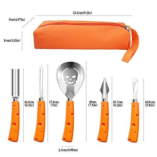 HuaQi Halloween Pumpkin Carving Kit: Halloween Decorations Pumpkin Carving Tools Pumpkin Carving Power Tools with Carrying Case for Kids Adults HuaQi