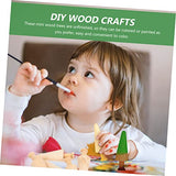 NOLITOY 18 Pcs Easter Wooden Unfinished Wood Easter Fairy Gardens Wooden Peg Dolls Unfinished Wood Trees for DIY Crafts Terrarium Statue Unfinished NOLITOY