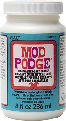 Mod Podge Dishwasher Safe Waterbased Sealer, Glue and Finish (8-Ounce), CS15059 Gloss, 8 Ounce Mod Podge