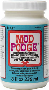 Mod Podge Dishwasher Safe Waterbased Sealer, Glue and Finish (8-Ounce), CS15059 Gloss, 8 Ounce Mod Podge