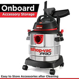 Shop-Vac 5 Gallon 4.5 Peak HP Wet/Dry Vacuum, Stainless Steel Tank, Portable Shop Vacuum with Attachments for Jobsite, Garage & Workshop. 5989300 Shop-Vac