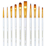 Transon 20pcs Artist Painting Brush Set for Acrylic Watercolor Gouache Hobby Craft Face Rock Painting White TRANSON