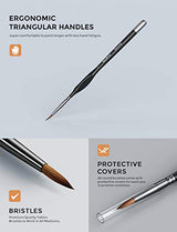 Nicpro 16 PCS Small Detail Paint Brush Set, Professional Miniature Painting Kit Fine Detail Brushes for Watercolor Oil Acrylic, Craft, Models, Rock Nicpro